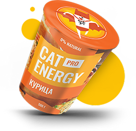 Упаковка Cat Energy со вкусом курицы 500 г
