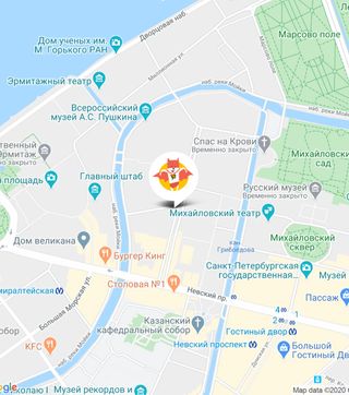 Расположение нашего магазина на карте