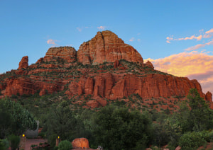 Крупный план каньона, ясно, сумерки